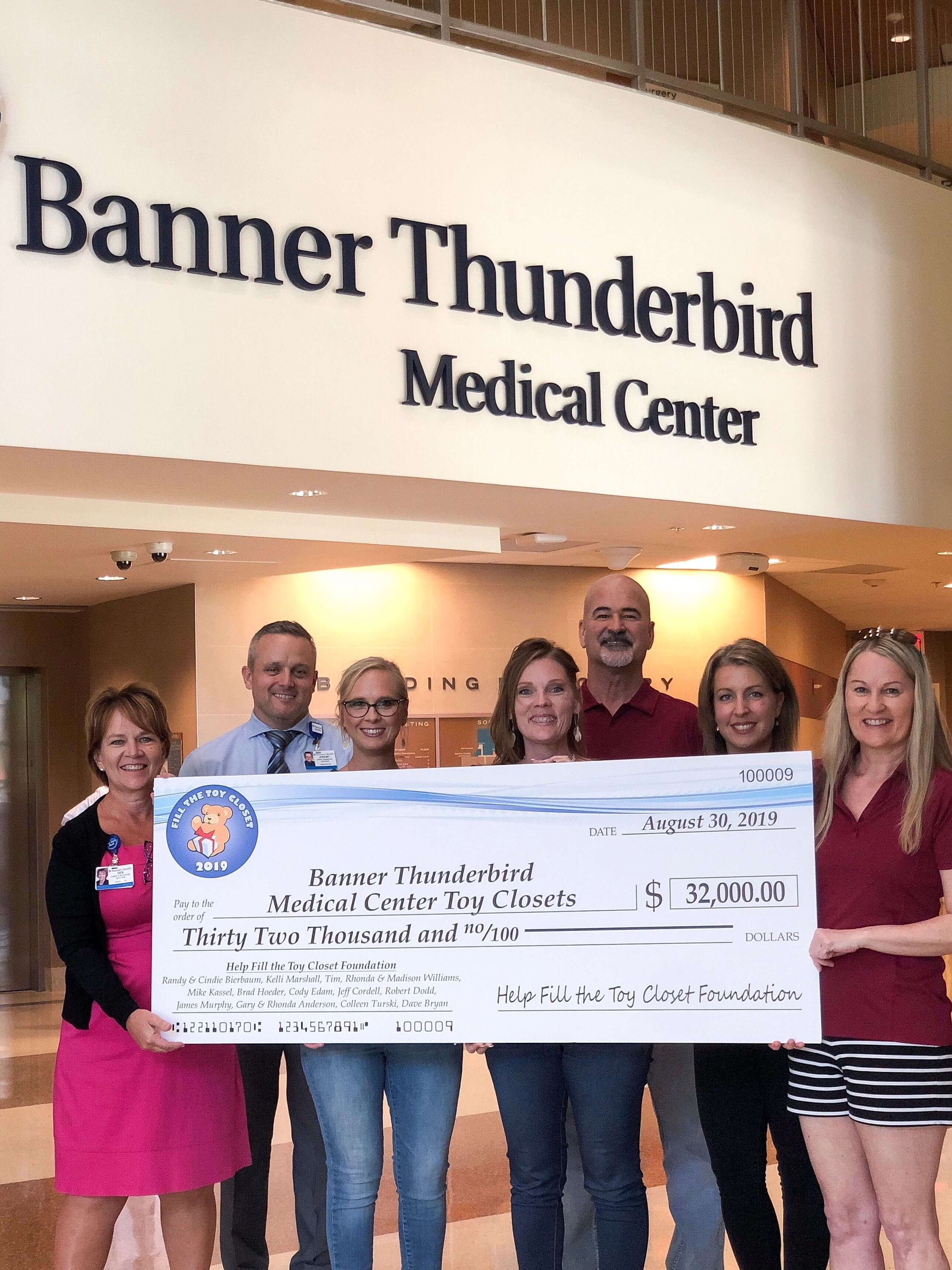 Help Fill the Toy Closet Foundation Donates $80,000 to Cardon Children's and Banner Thunderbird Medical Centers
