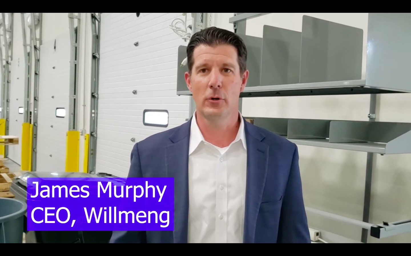 James Murphy, CEO of Willmeng, delivers a mask manufacturing facility in Wilmington.