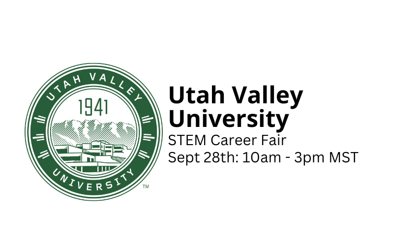 Utah Valley University's STEM Career Fair featuring opportunities in construction careers.