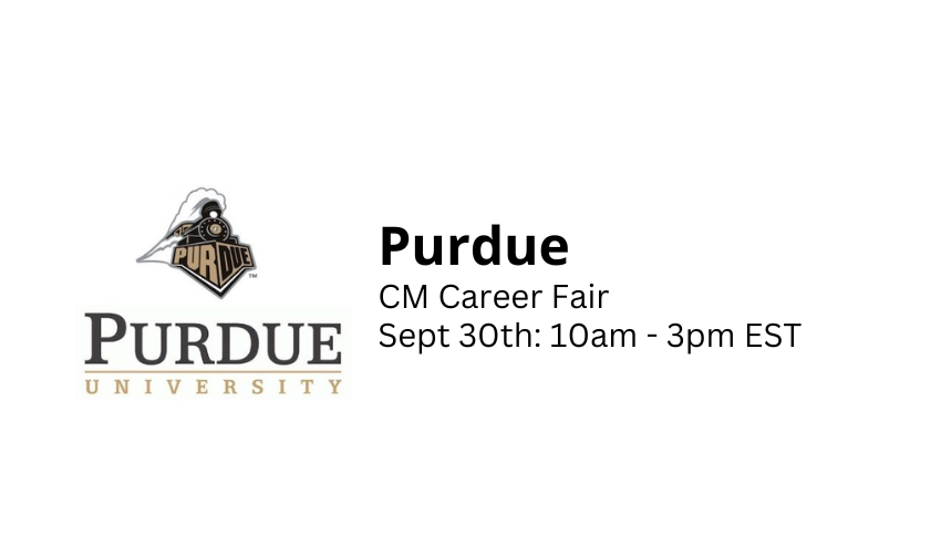 Purdue CM Career Fair focused on Construction Careers.